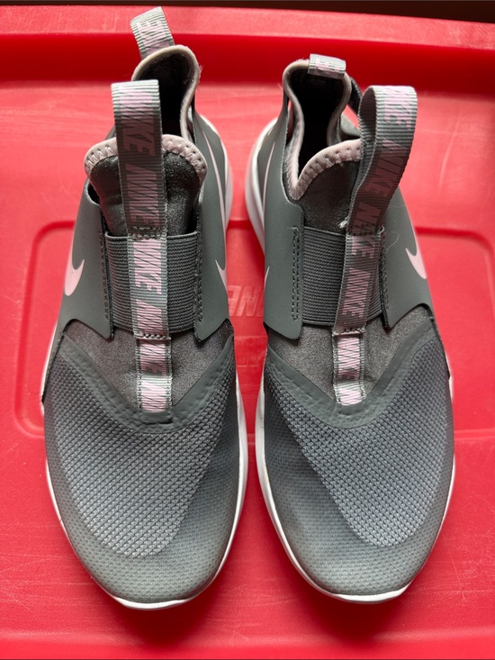 Nike Other - Nike Gray and Pink Slip-On Athletic Sneakers, Size US 6Y